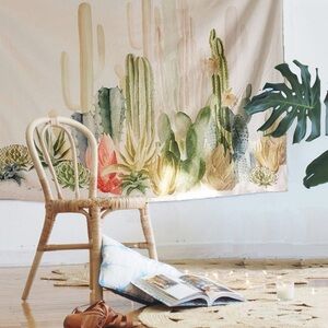 🌵Cactus Flora fabric tapestry wall hanging